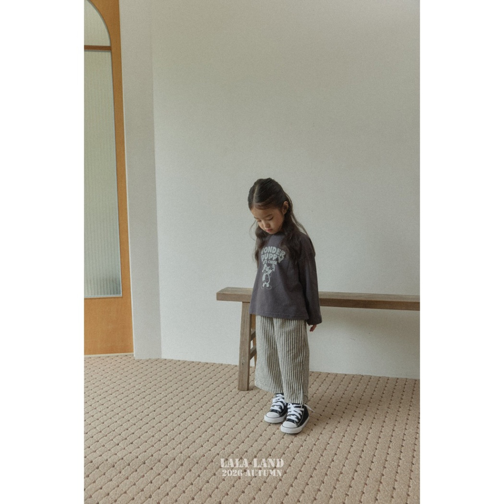 🇰🇷韓國童裝｜2026秋款🍂LALALAND條紋直筒褲-細節圖7