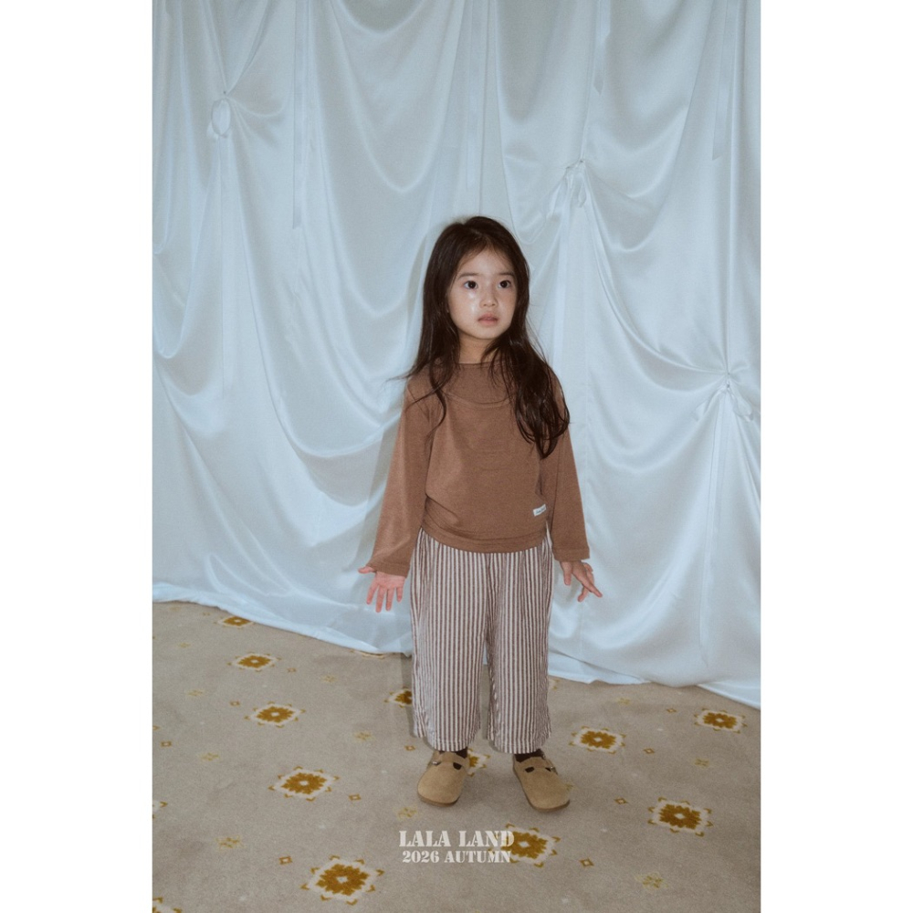 🇰🇷韓國童裝｜2026秋款🍂LALALAND條紋直筒褲-細節圖9