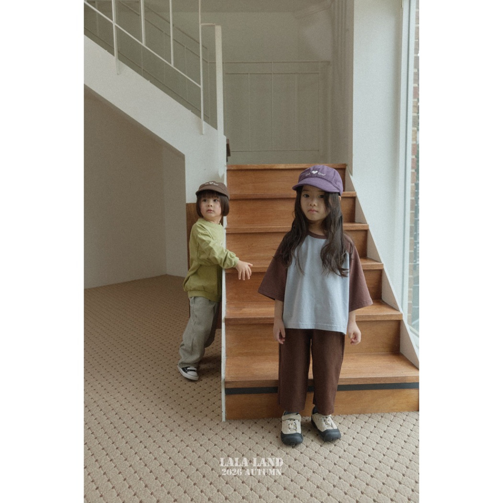 🇰🇷韓國童裝｜2026秋款🍂LALALAND素色純棉褲-細節圖5