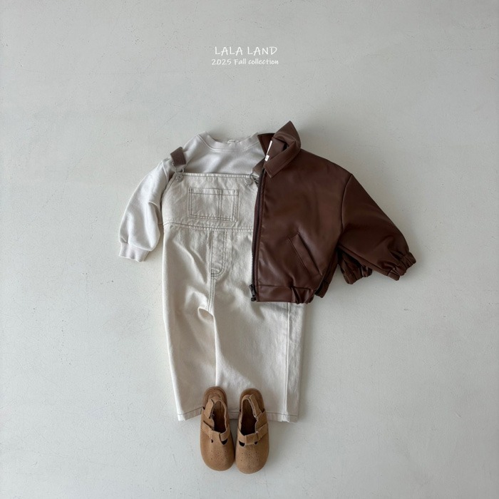 🇰🇷韓國童裝｜2025秋款🍂LALALAND牛仔連身吊帶褲-細節圖4