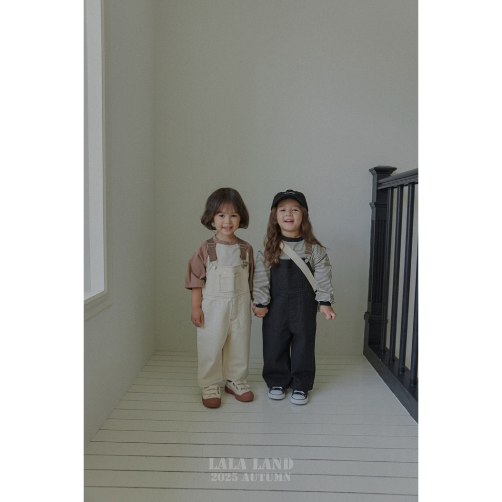 🇰🇷韓國童裝｜2025秋款🍂LALALAND牛仔連身吊帶褲-細節圖6