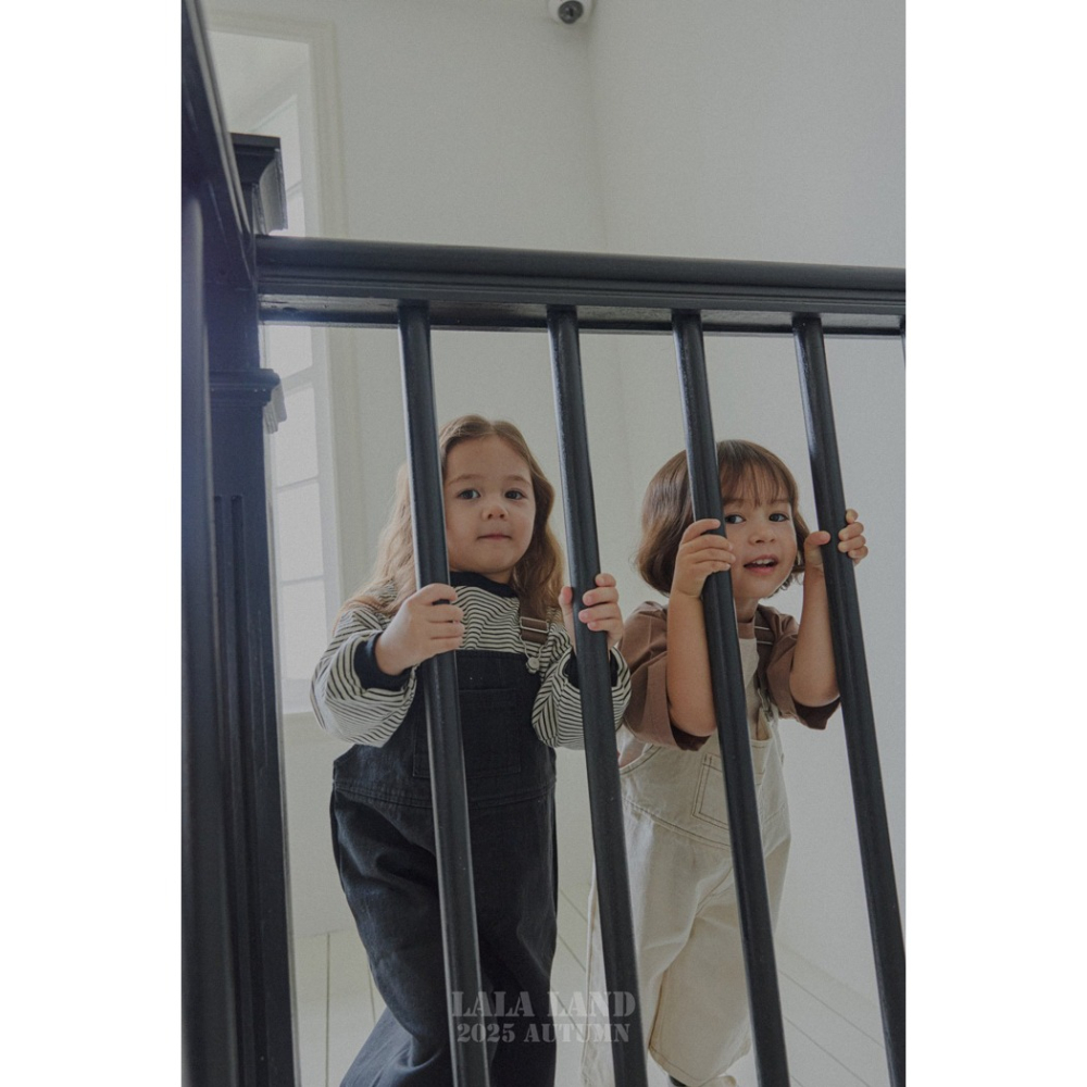 🇰🇷韓國童裝｜2025秋款🍂LALALAND牛仔連身吊帶褲-細節圖9
