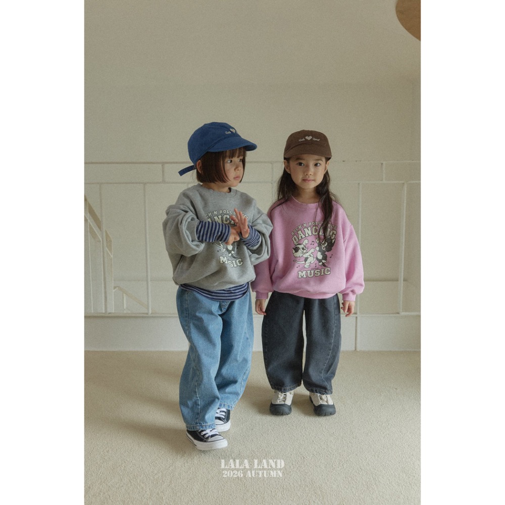 🇰🇷韓國童裝｜2026秋款🍂LALALAND貓咪跳舞衛衣上衣-細節圖2