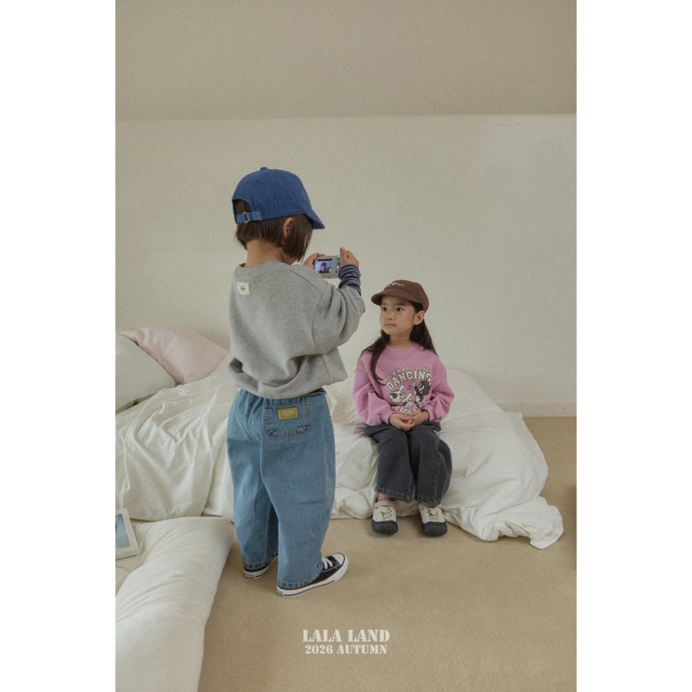 🇰🇷韓國童裝｜2026秋款🍂LALALAND貓咪跳舞衛衣上衣-細節圖5