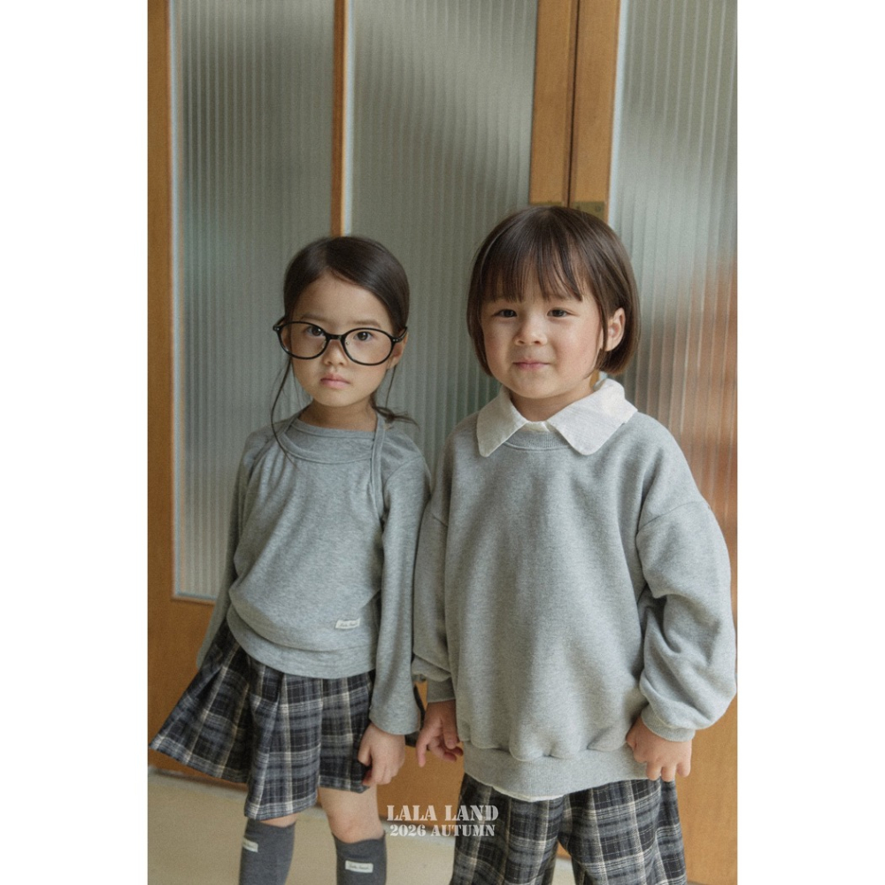 🇰🇷韓國童裝｜2026秋款🍂LALALAND品牌衛衣圓弧剪接衛衣-細節圖8