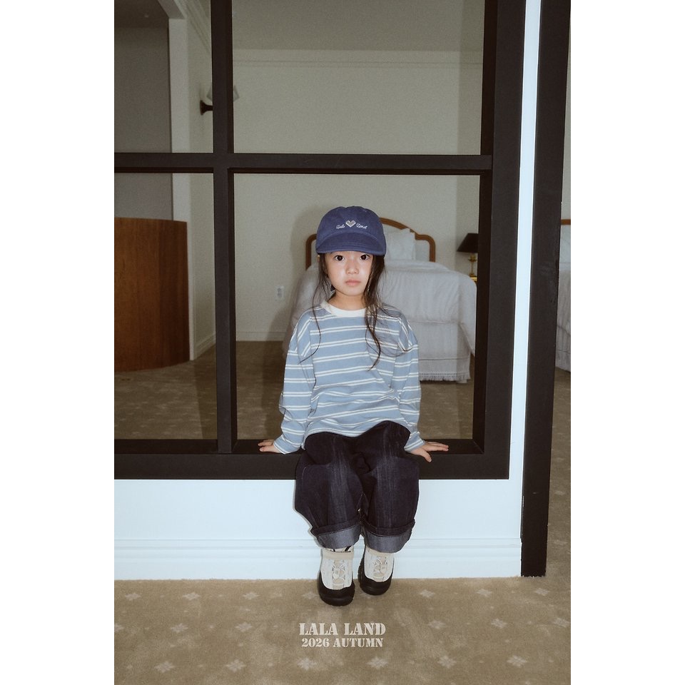 🇰🇷韓國童裝｜2026秋款🍂LALALAND條紋衛衣上衣-細節圖3