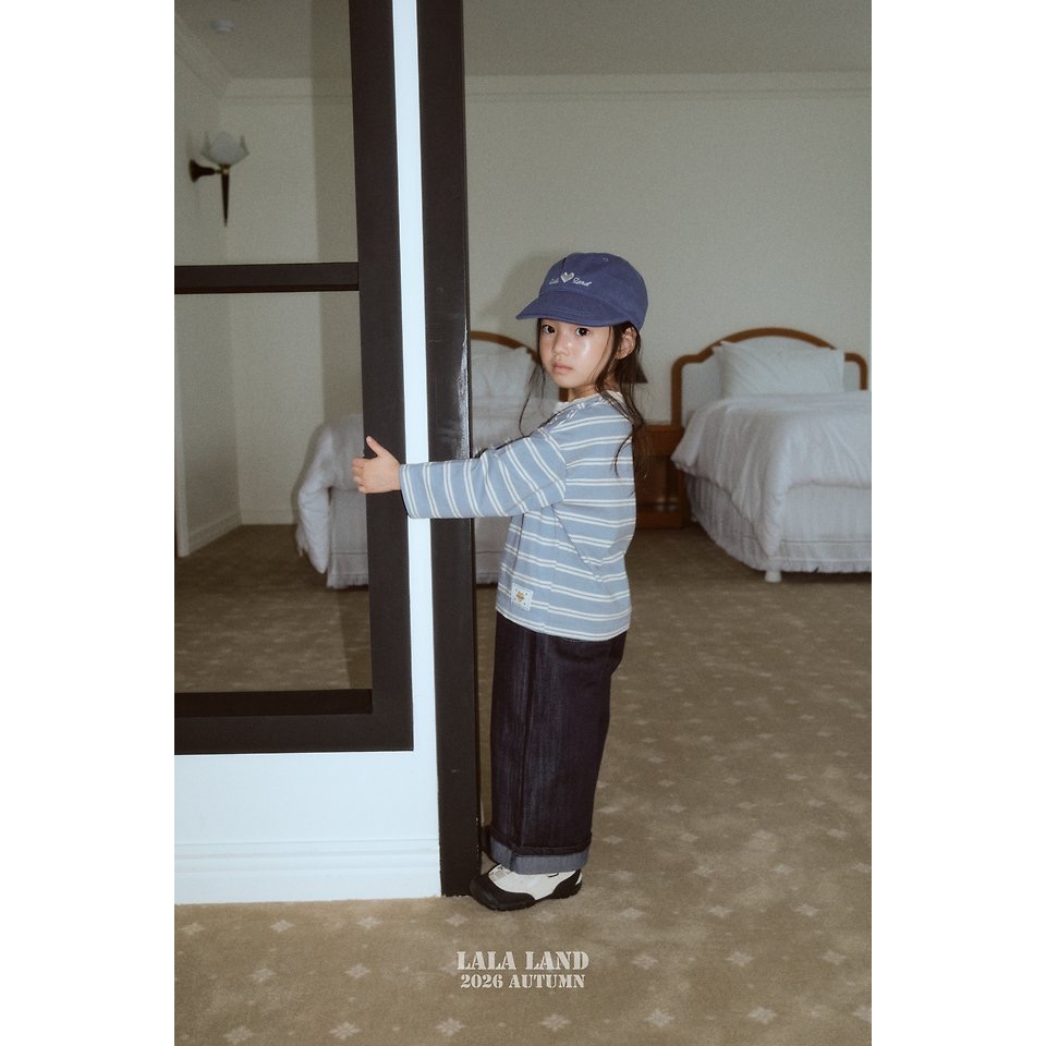 🇰🇷韓國童裝｜2026秋款🍂LALALAND條紋衛衣上衣-細節圖4