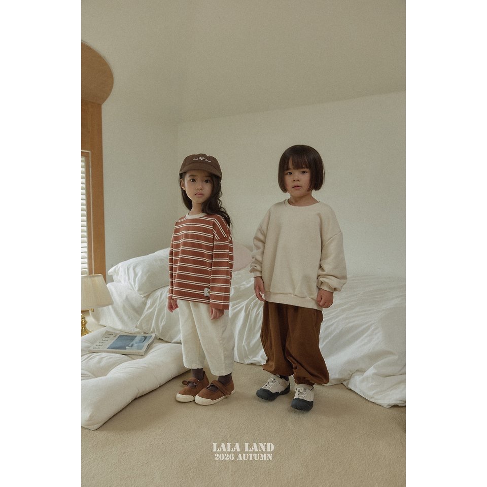 🇰🇷韓國童裝｜2026秋款🍂LALALAND條紋衛衣上衣-細節圖6