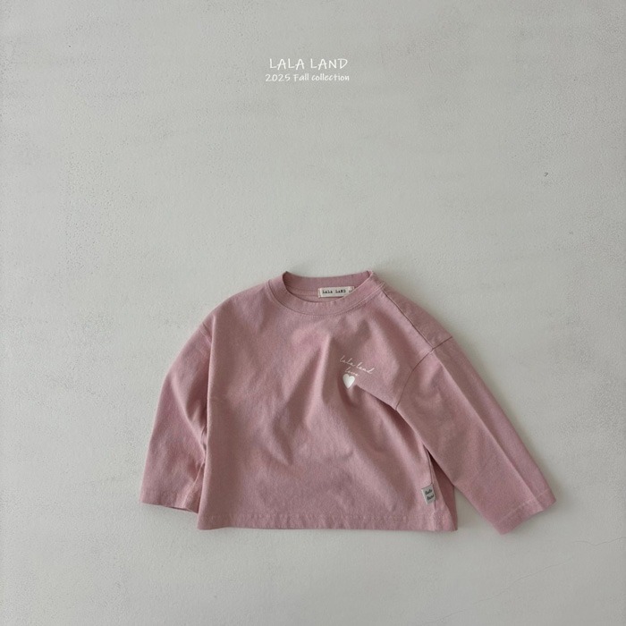 🇰🇷韓國童裝｜2025秋款🍂LALALAND品牌愛心素T-細節圖6