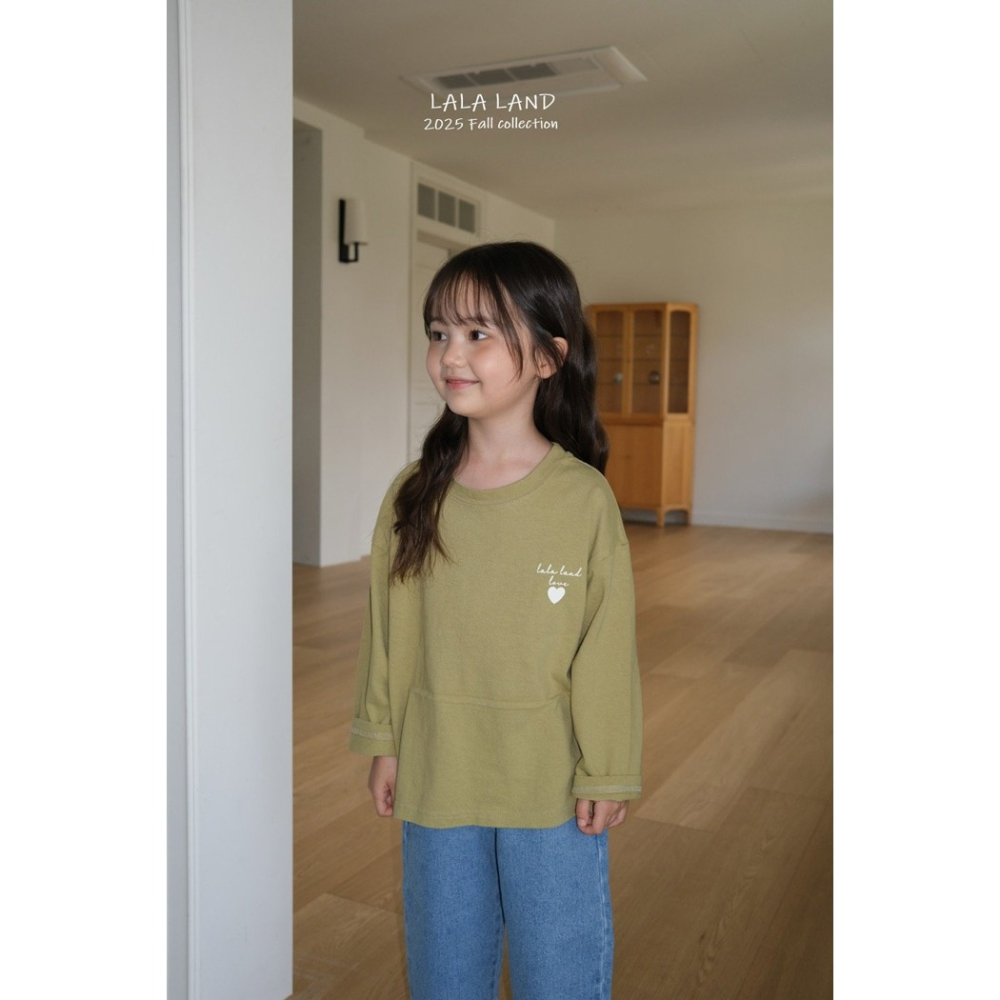 🇰🇷韓國童裝｜2025秋款🍂LALALAND品牌愛心素T-細節圖8