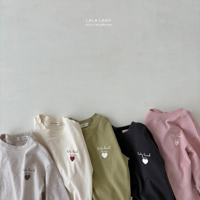 🇰🇷韓國童裝｜2025秋款🍂LALALAND品牌愛心素T-細節圖11