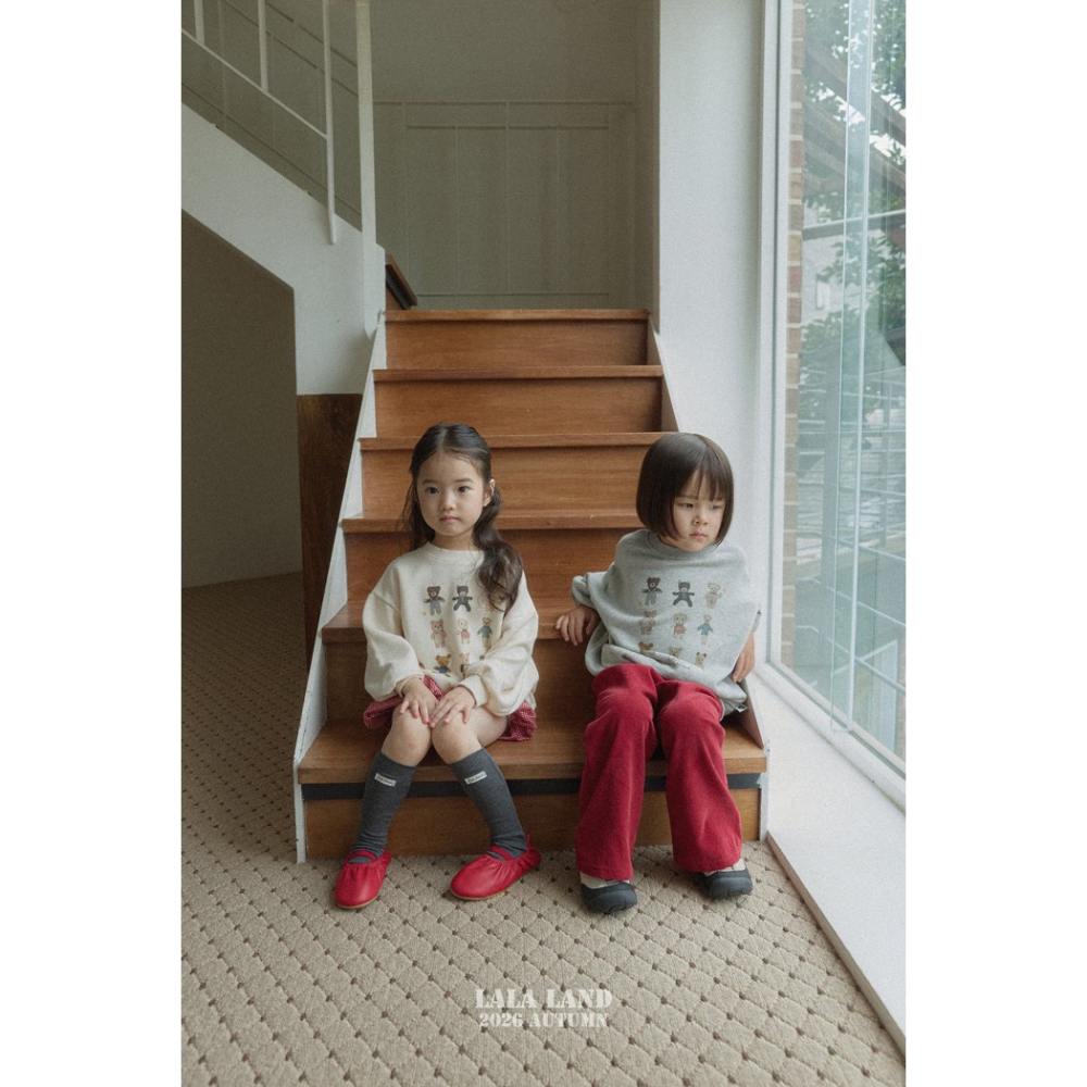 🇰🇷韓國童裝｜2026秋款🍂LALALAND熊熊衛衣-細節圖4