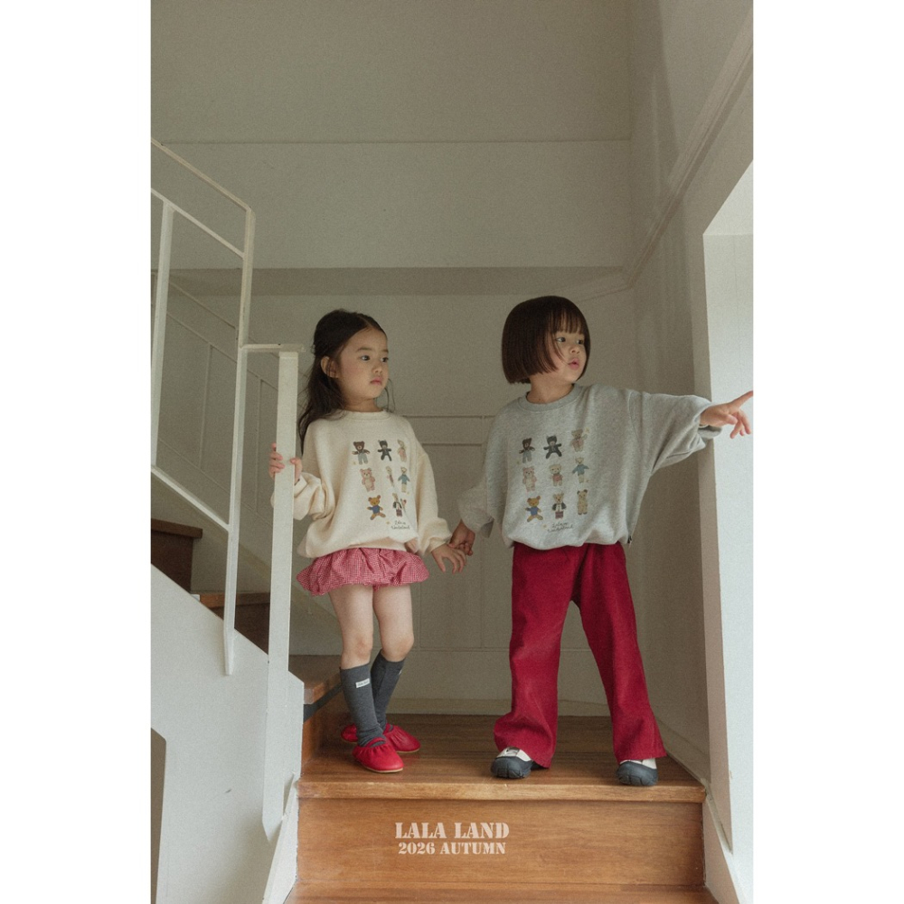 🇰🇷韓國童裝｜2026秋款🍂LALALAND熊熊衛衣-細節圖7
