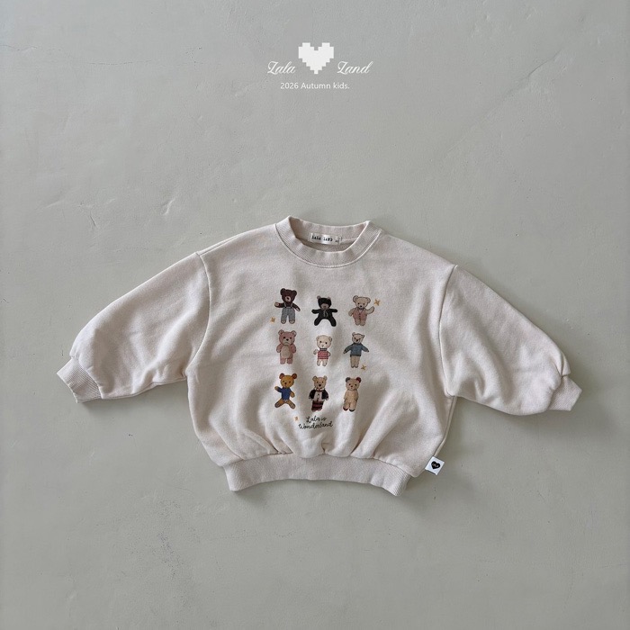 🇰🇷韓國童裝｜2026秋款🍂LALALAND熊熊衛衣-規格圖11
