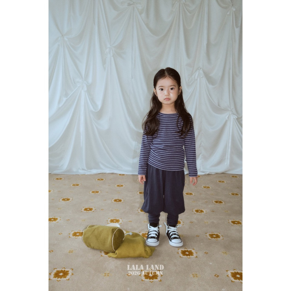 🇰🇷韓國童裝｜2026秋款🍂LALALAND護套褲/羅紋拼接長褲-細節圖8