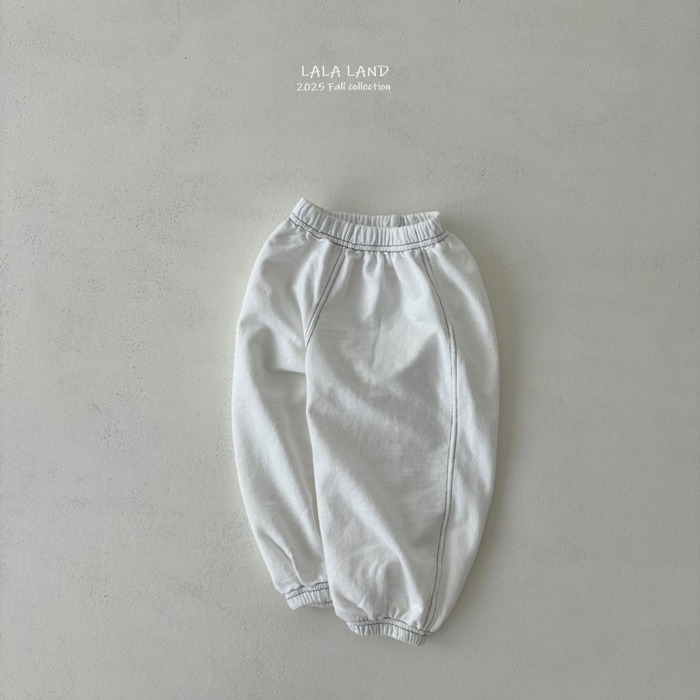 🇰🇷韓國童裝｜2025秋款🍂LALALAND黑白休閒束口褲-規格圖11