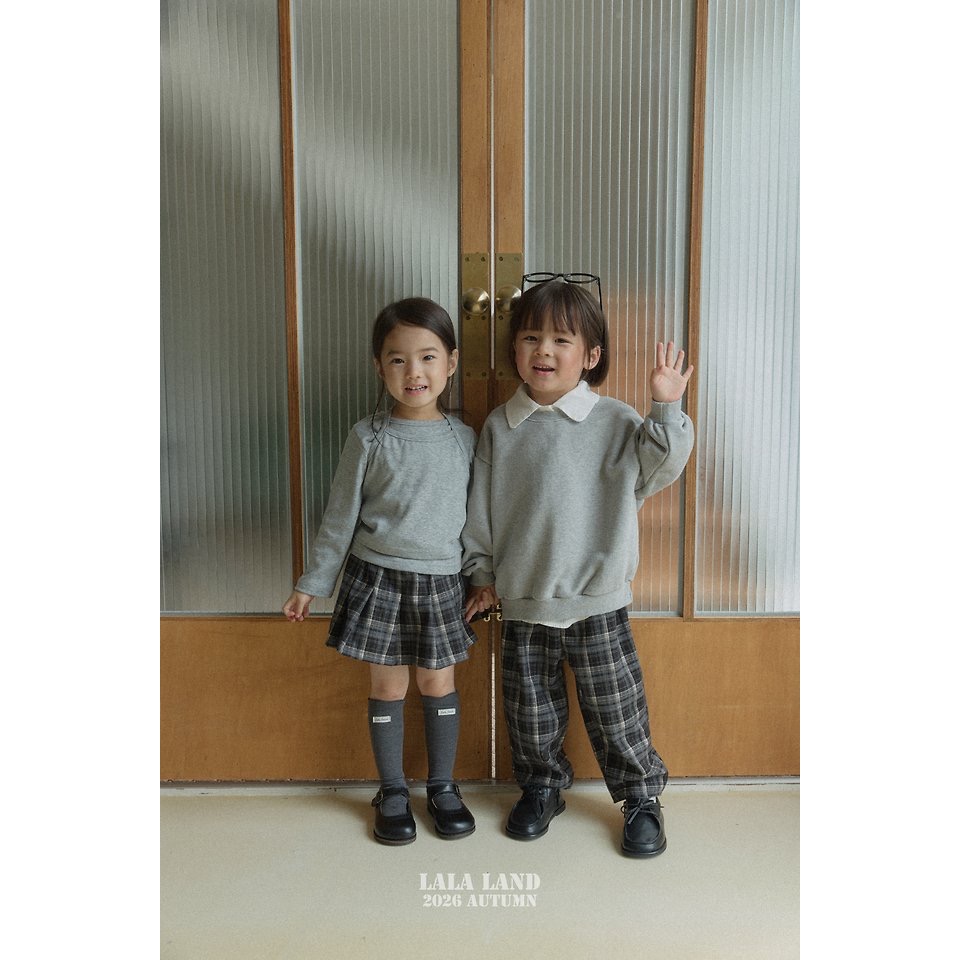 🇰🇷韓國童裝｜2026秋款🍂LALALAND伊芙格紋裙褲-細節圖7