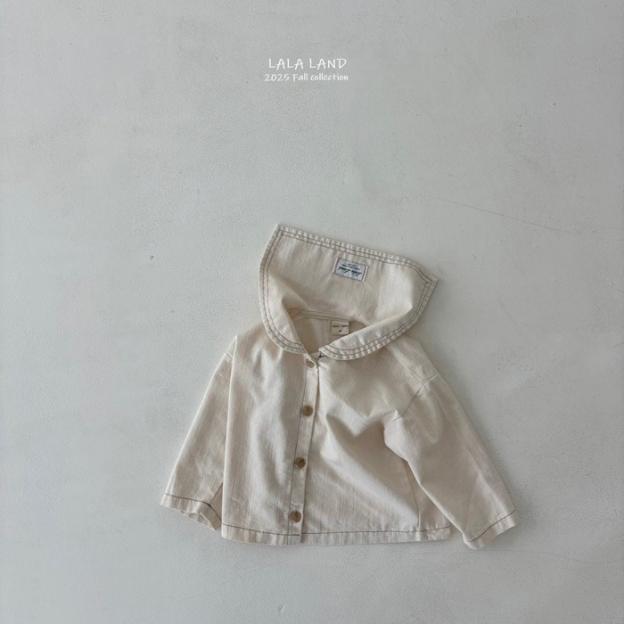 🇰🇷韓國童裝｜2025秋款🍂LALALAND海軍領牛仔上衣-細節圖3