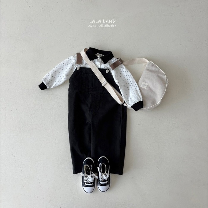 🇰🇷韓國童裝｜2025秋款🍂LALALAND波點翻領T-shirt / 波點領口T-shirt-細節圖9