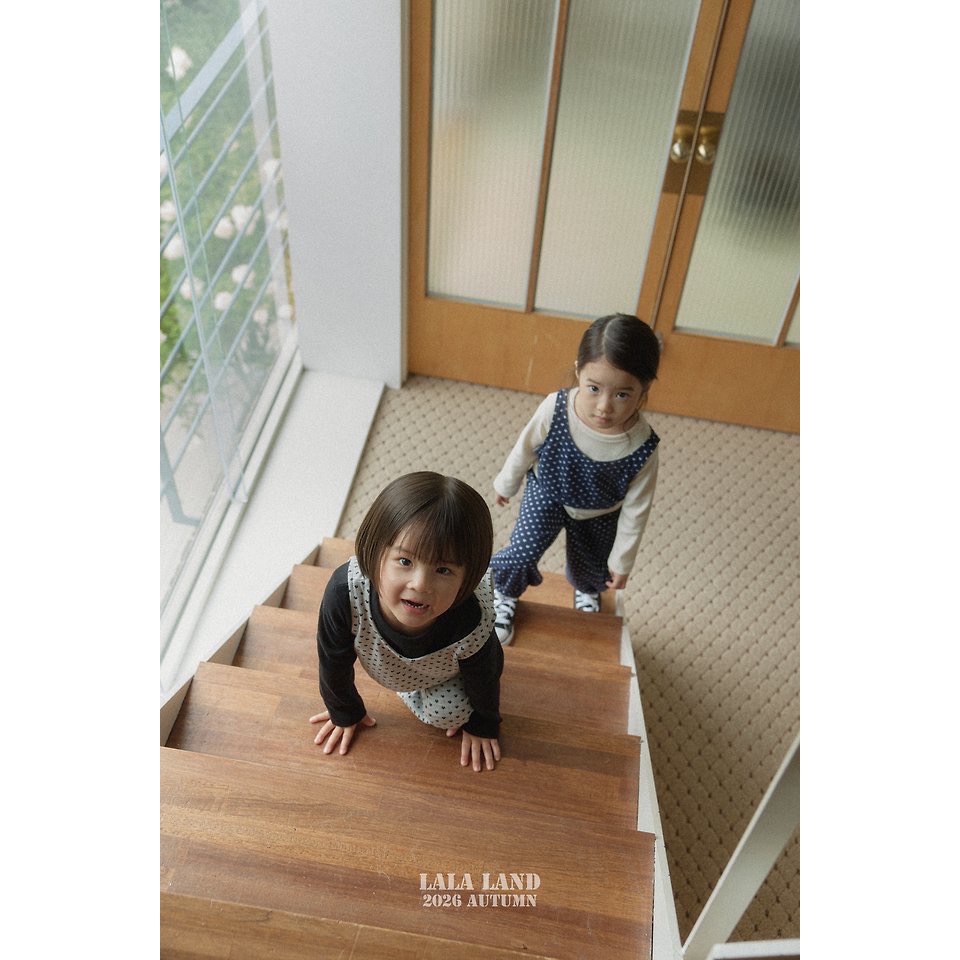 🇰🇷韓國童裝｜2026秋款🍂LALALAND愛心印花束口褲-細節圖4