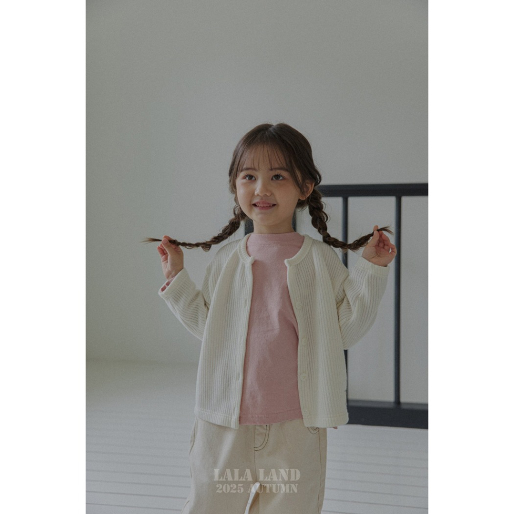 🇰🇷韓國童裝｜2025秋款🍂LALALAND坑條紋針織外套-細節圖2