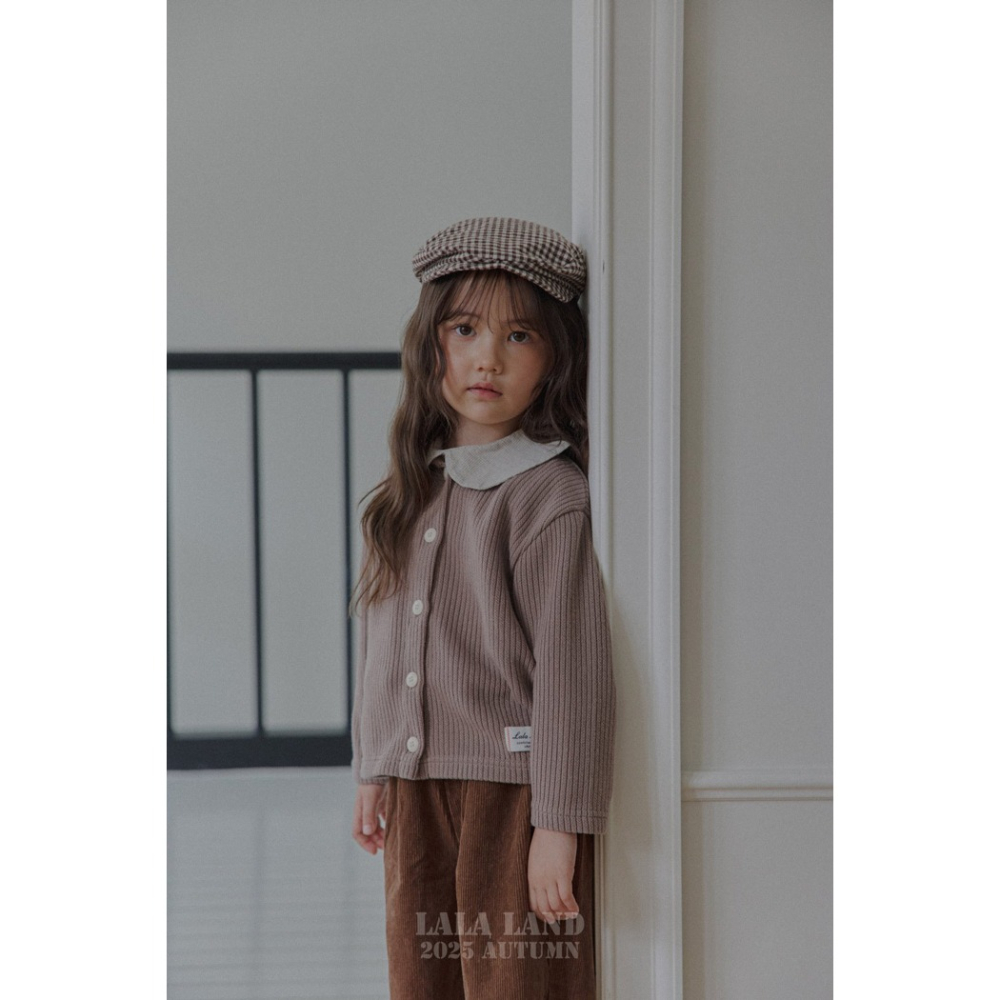 🇰🇷韓國童裝｜2025秋款🍂LALALAND坑條紋針織外套-細節圖4