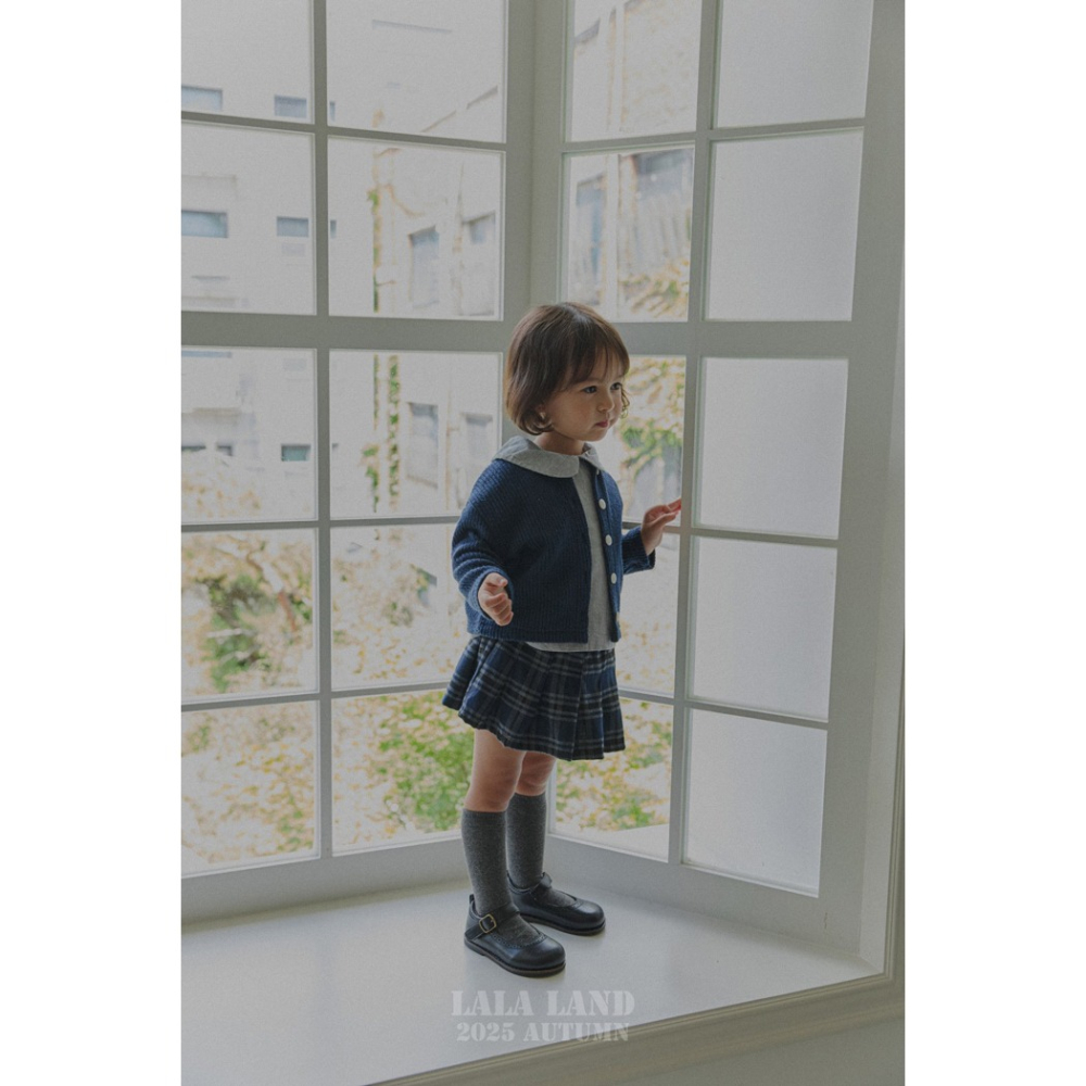 🇰🇷韓國童裝｜2025秋款🍂LALALAND坑條紋針織外套-細節圖6