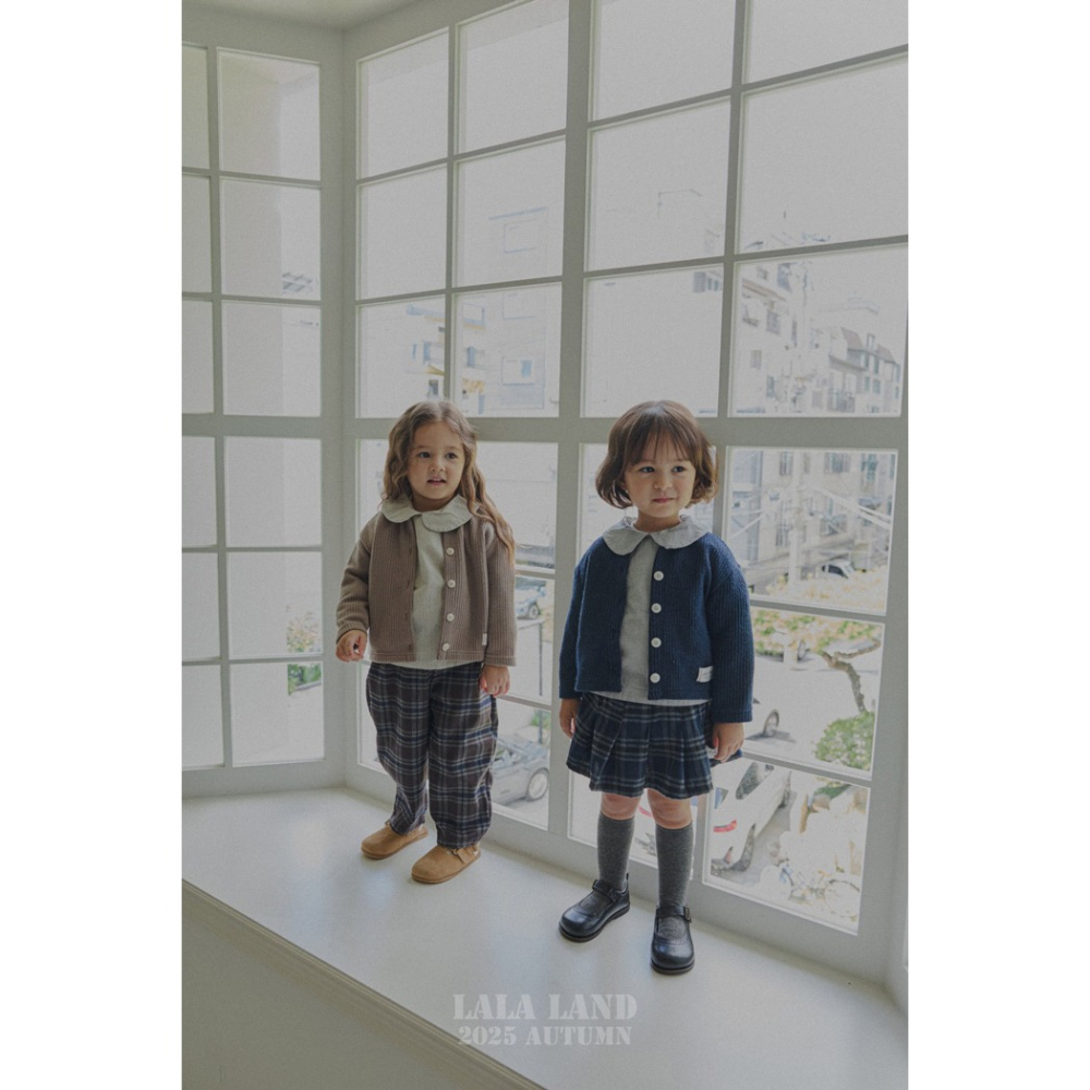 🇰🇷韓國童裝｜2025秋款🍂LALALAND坑條紋針織外套-細節圖8