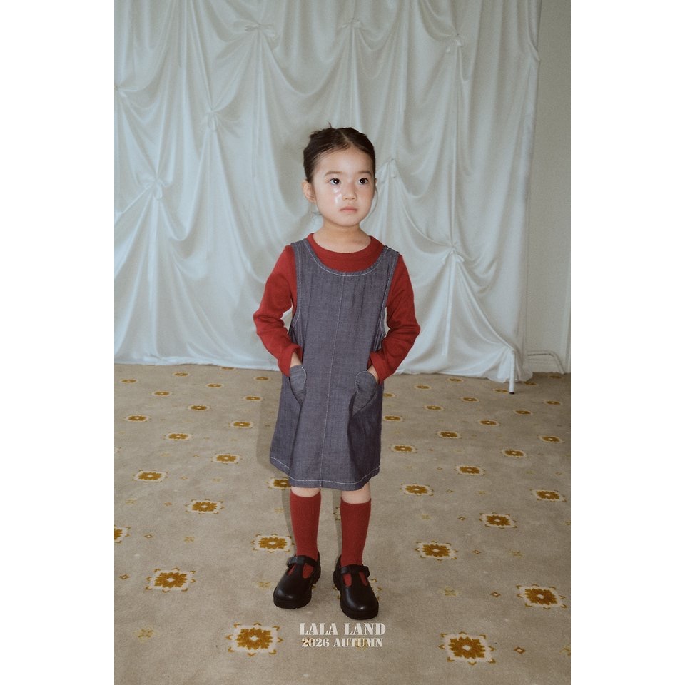 🇰🇷韓國童裝｜2026秋款🍂LALALAND貝拉羅紋素色上衣-細節圖11