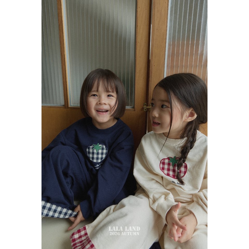 🇰🇷韓國童裝｜2026秋款🍂LALALAND番茄衛衣上衣-細節圖4
