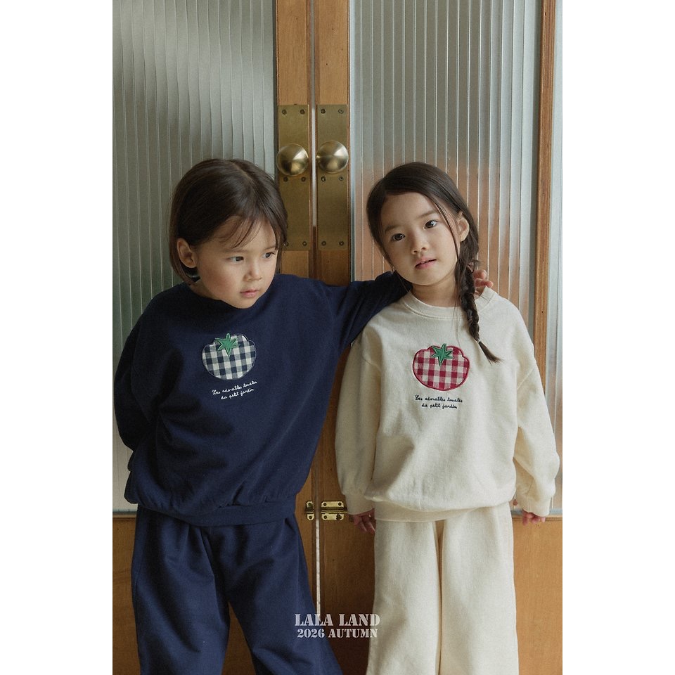 🇰🇷韓國童裝｜2026秋款🍂LALALAND番茄衛衣上衣-細節圖5