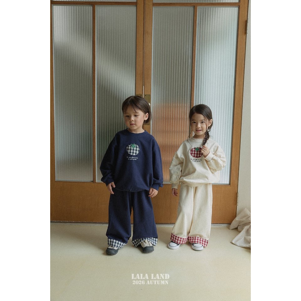 🇰🇷韓國童裝｜2026秋款🍂LALALAND格紋拼接長褲-細節圖10