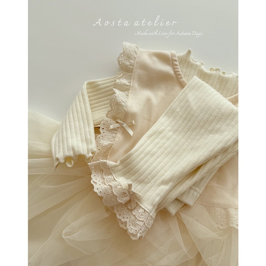 🇰🇷韓國童裝｜2025秋款🍂AOSTA紗裙拼接洋裝-細節圖5