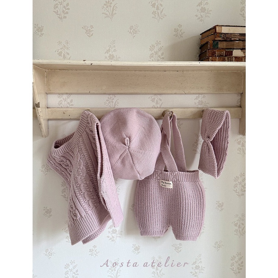 🇰🇷韓國童裝｜2025秋款🍂AOSTA針織貝雷帽-細節圖8