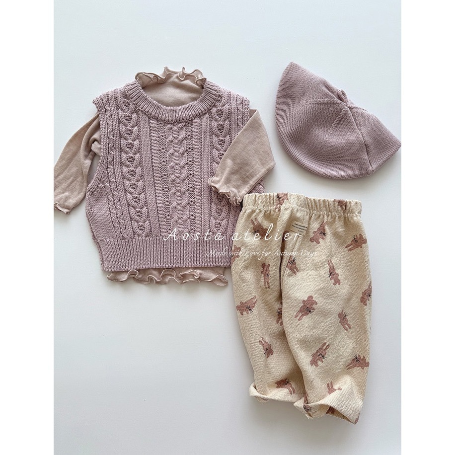 🇰🇷韓國童裝｜2025秋款🍂AOSTA針織背心-細節圖6