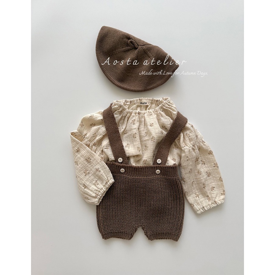 🇰🇷韓國童裝｜2025秋款🍂AOSTA針織吊帶短褲(寶寶尺寸)-細節圖4