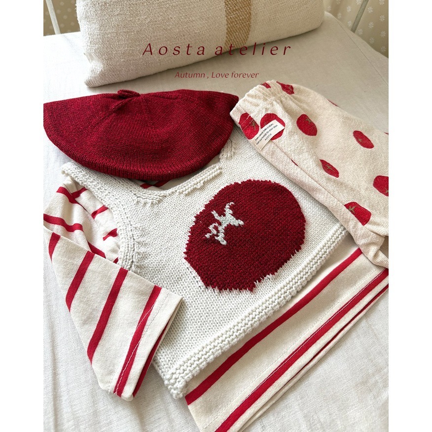 🇰🇷韓國童裝｜2025秋款🍂AOSTA針織短版背心-細節圖4