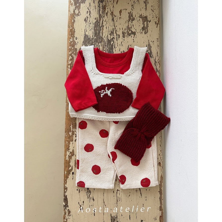 🇰🇷韓國童裝｜2025秋款🍂AOSTA針織短版背心-細節圖7