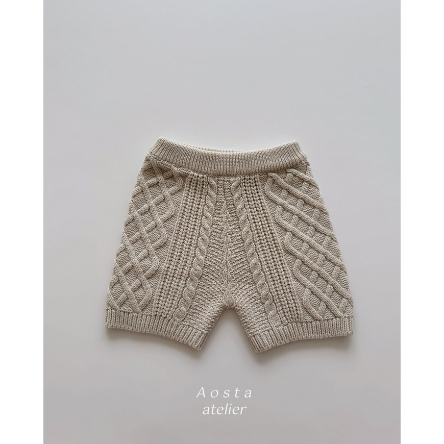 🇰🇷韓國童裝｜2025秋款🍂AOSTA麻花針織短褲-規格圖8