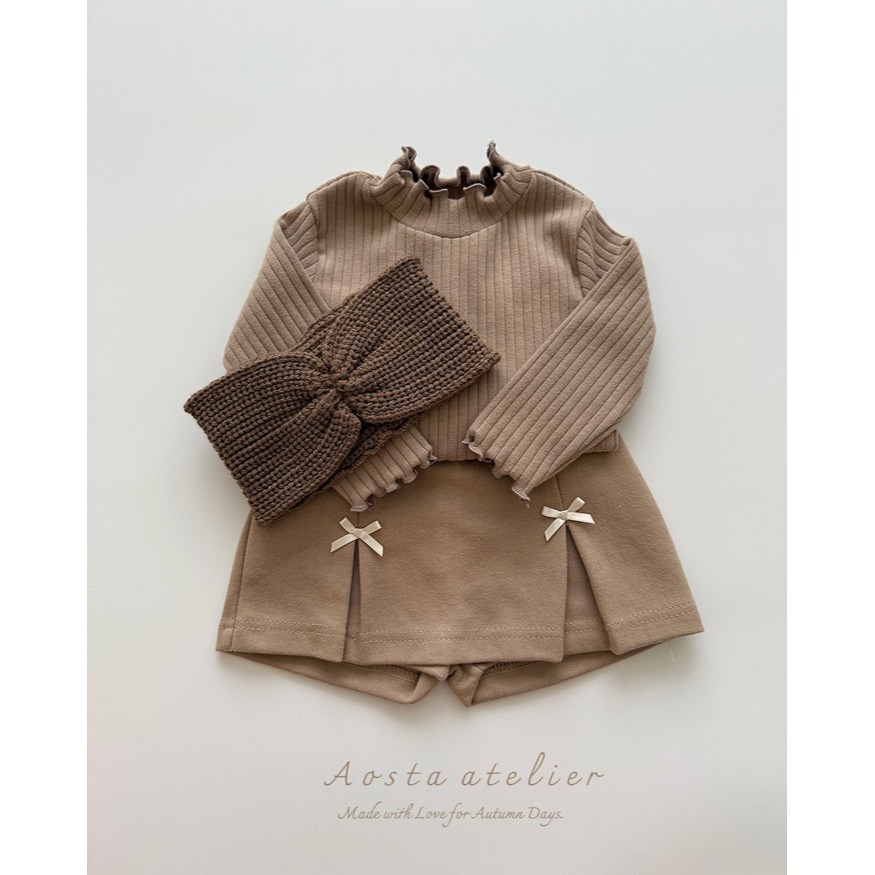 🇰🇷韓國童裝｜2025秋款🍂AOSTA扭結針織髮帶-細節圖10