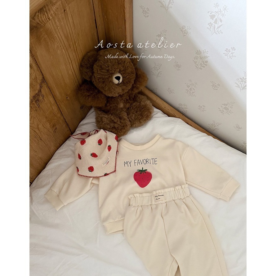 🇰🇷韓國童裝｜2025秋款🍂AOSTA🍓草莓衛衣-細節圖9