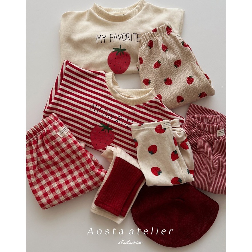 🇰🇷韓國童裝｜2025秋款🍂AOSTA🍓草莓衛衣-細節圖10