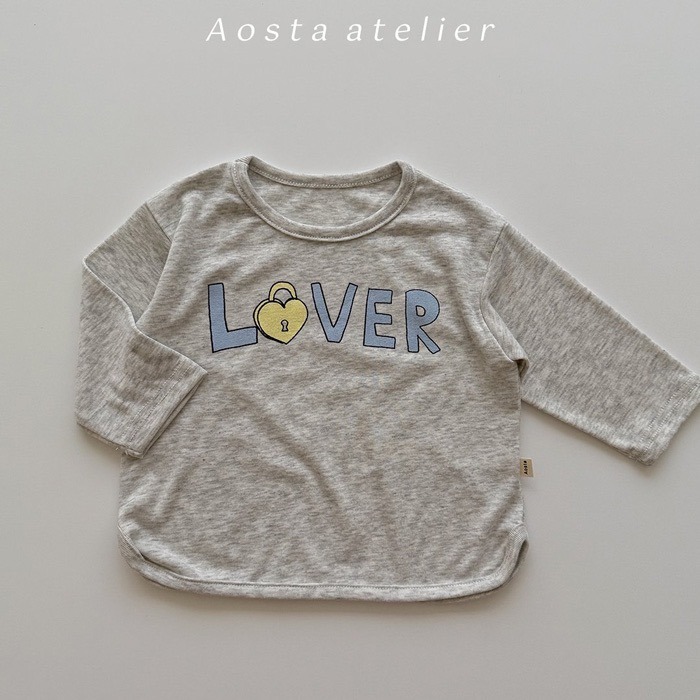 🇰🇷韓國童裝｜2025秋款🍂AOSTA「Lover」柔軟純棉上衣-細節圖10