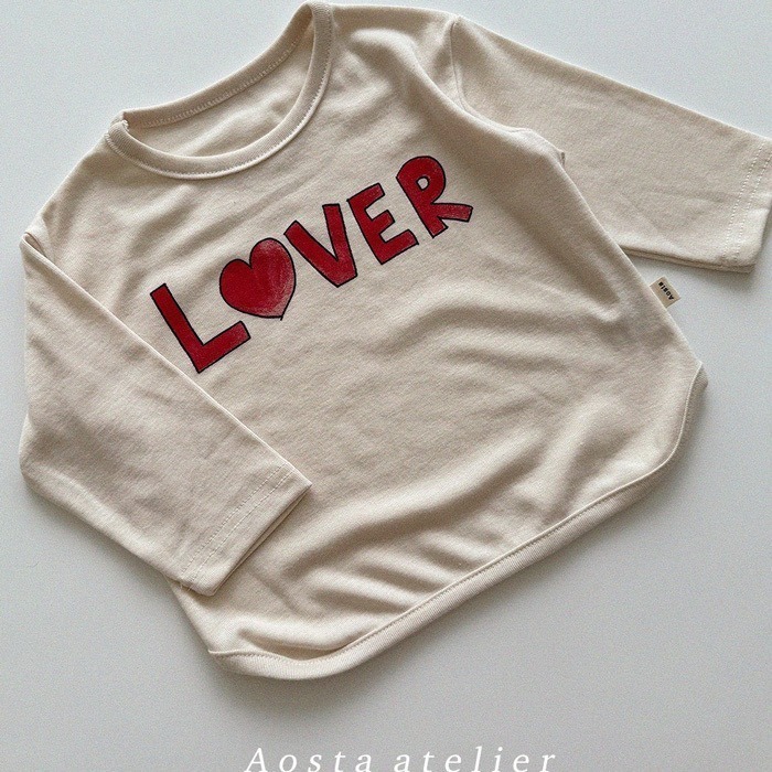 🇰🇷韓國童裝｜2025秋款🍂AOSTA「Lover」柔軟純棉上衣-細節圖11