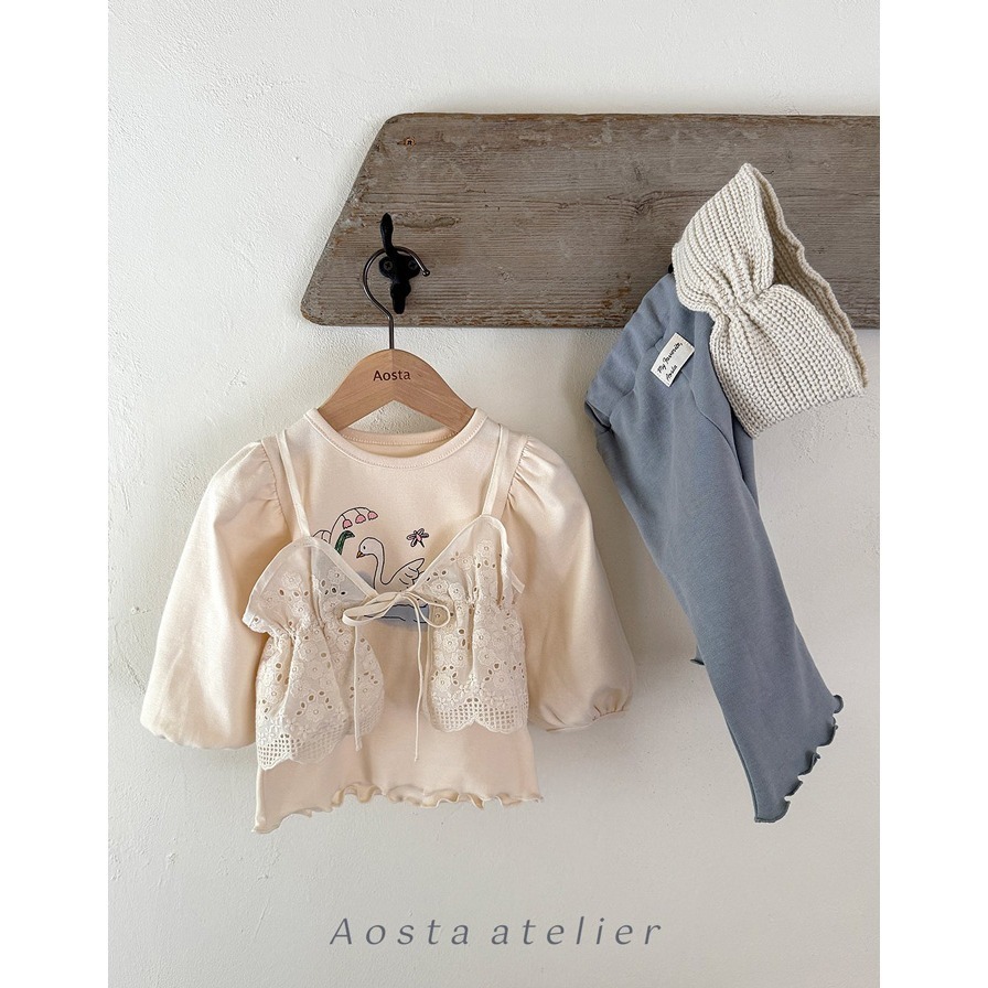 🇰🇷韓國童裝｜2025秋款🍂AOSTA緹花綁帶背心-細節圖6