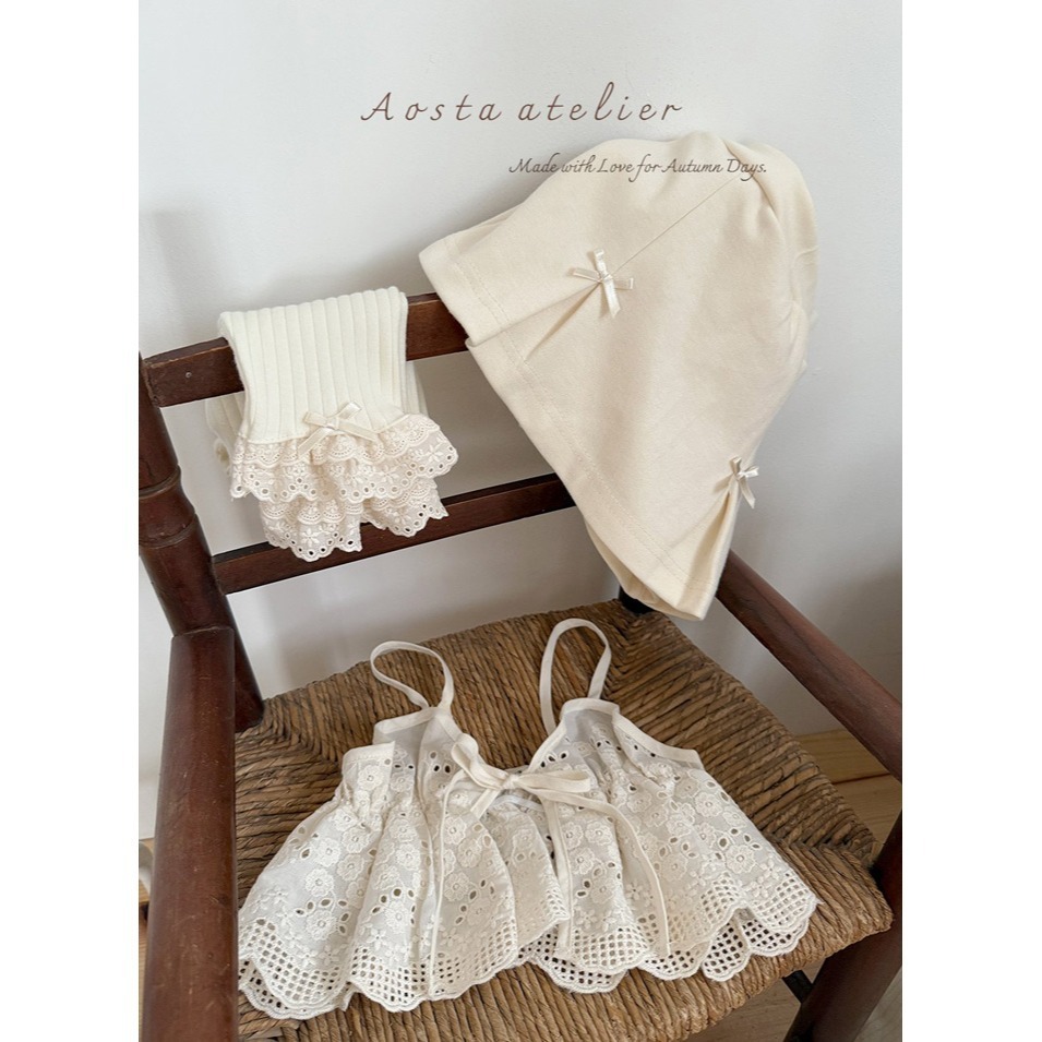 🇰🇷韓國童裝｜2025秋款🍂AOSTA緹花綁帶背心-細節圖8