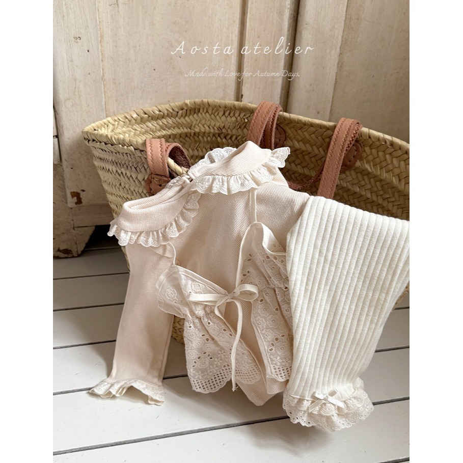 🇰🇷韓國童裝｜2025秋款🍂AOSTA緹花綁帶背心-細節圖10