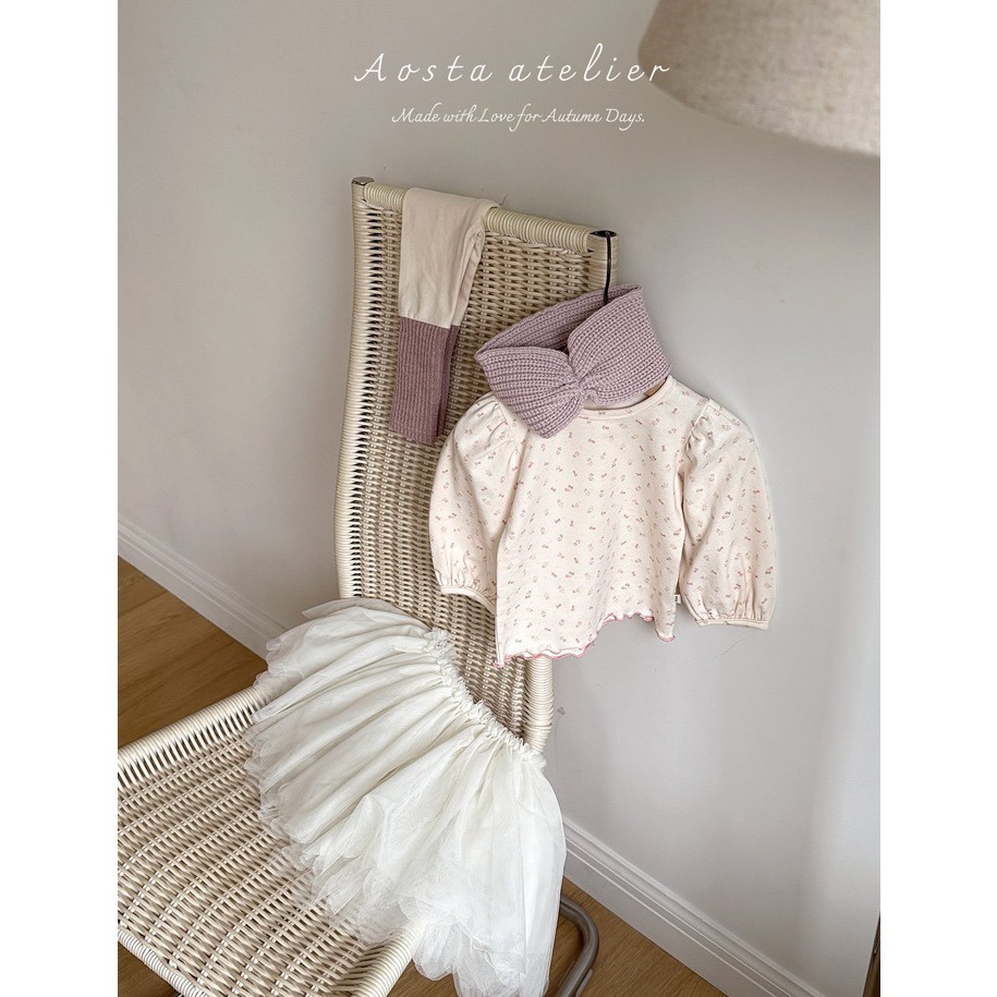 🇰🇷韓國童裝｜2025秋款🍂AOSTA百搭鬱金香紗裙短裙-細節圖6