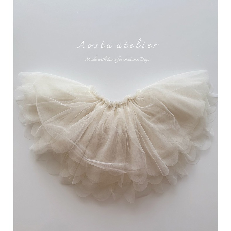 🇰🇷韓國童裝｜2025秋款🍂AOSTA百搭鬱金香紗裙短裙-規格圖9