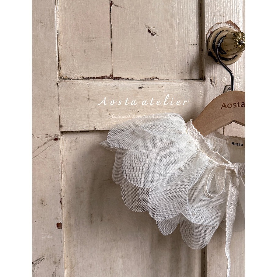 🇰🇷韓國童裝｜2025秋款🍂AOSTA百搭紗質披肩-細節圖4